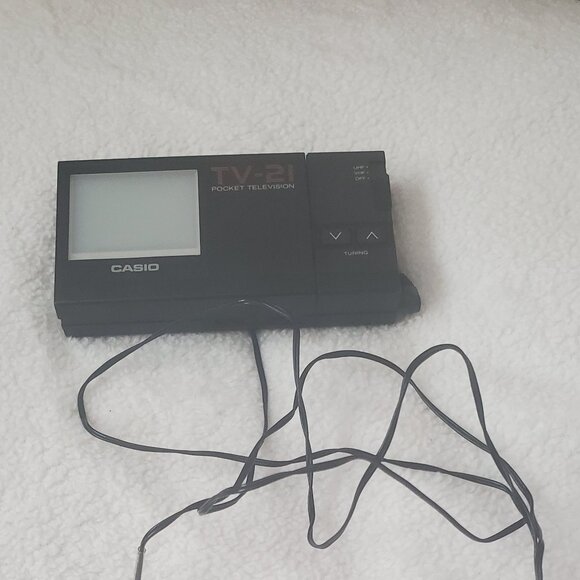 Vintage CASIO TV-21 POCKET TELEVION / TV with Back Light Combo - Picture 1 of 7